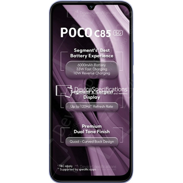Popco C85 POCO C85 5G - Specifications