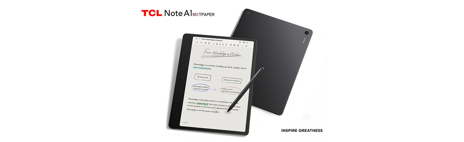 TCL Note A1 NXTPAPER and TCL TAB A1 Plus are showcased at MWC 2026