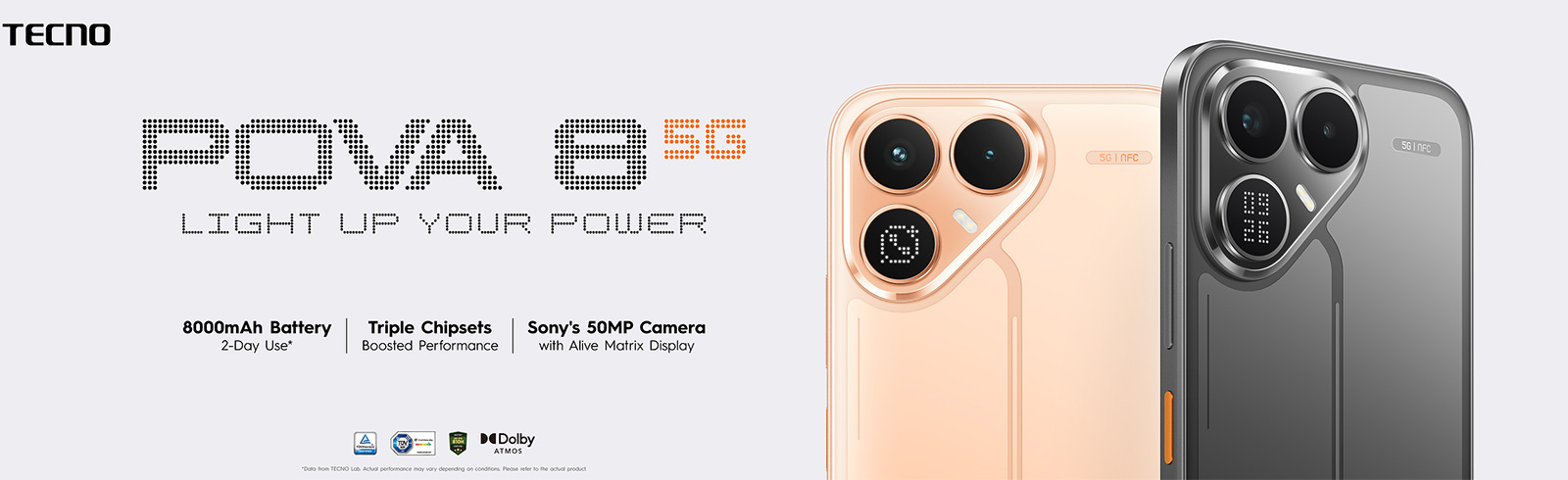 Tecno Pova 8 5G goes official with a two-day battery, Alive Matrix display, and practical AI