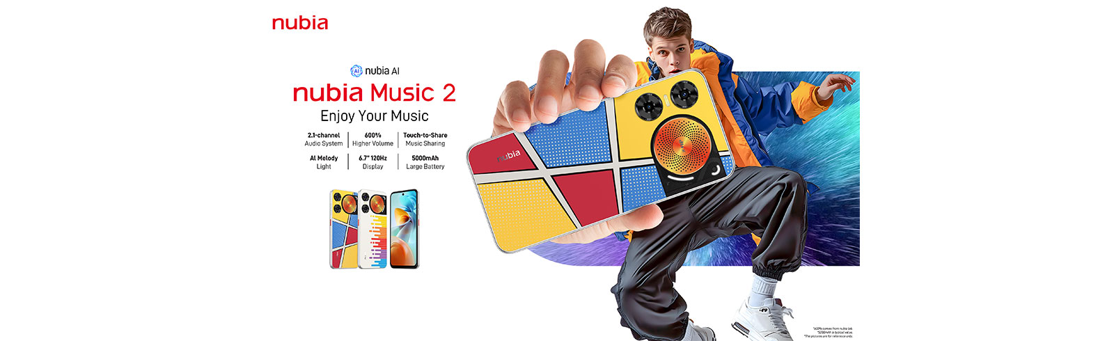 nubia Music 2 is unveiled with a Unisoc T606 (T7200) chipset and a 2.1 CH audio system